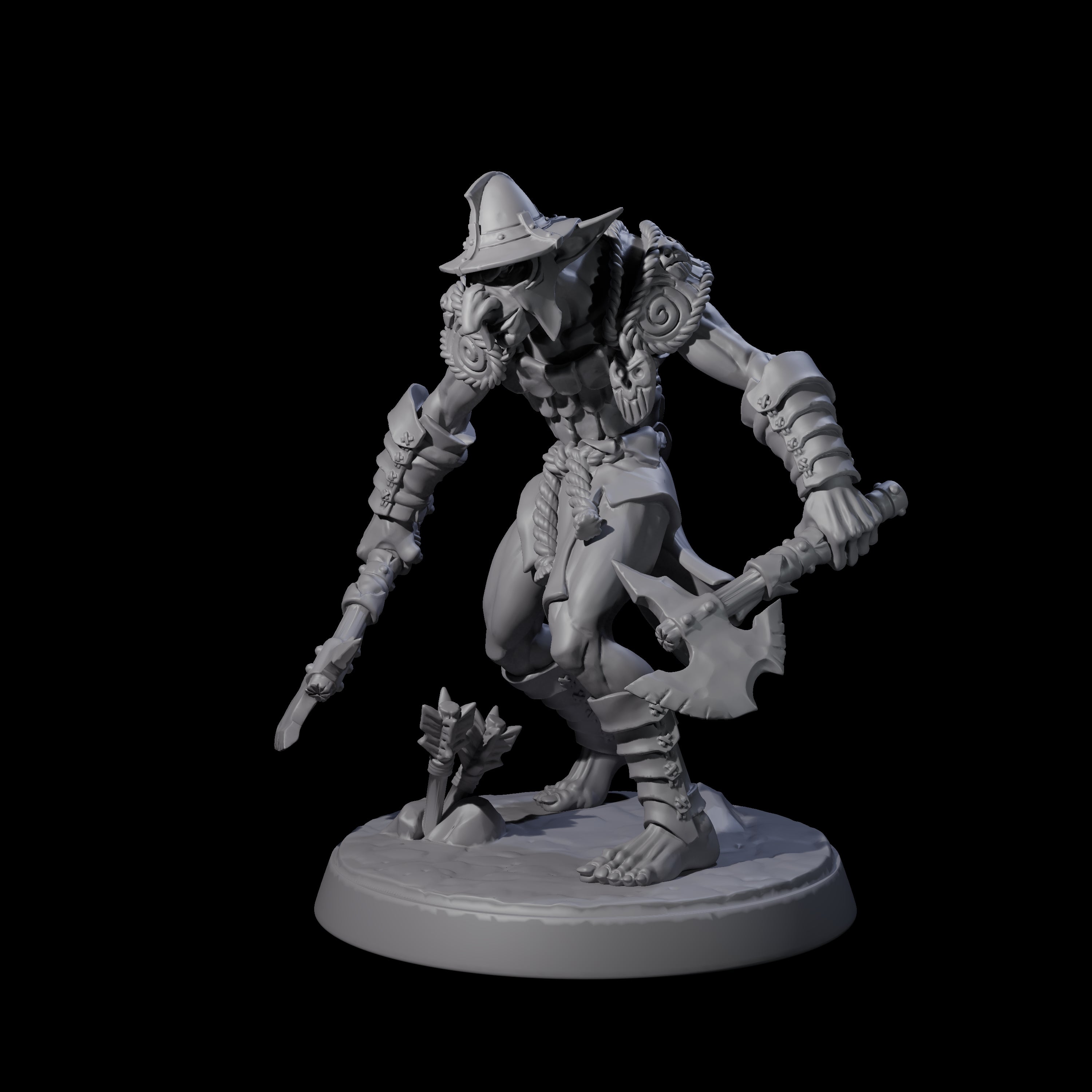 Plotting Hobgoblin C Miniature for Dungeons and Dragons, Pathfinder or other TTRPGs