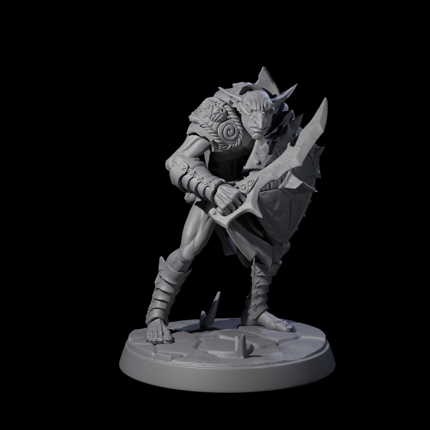 Plotting Hobgoblin D Miniature for Dungeons and Dragons, Pathfinder or other TTRPGs