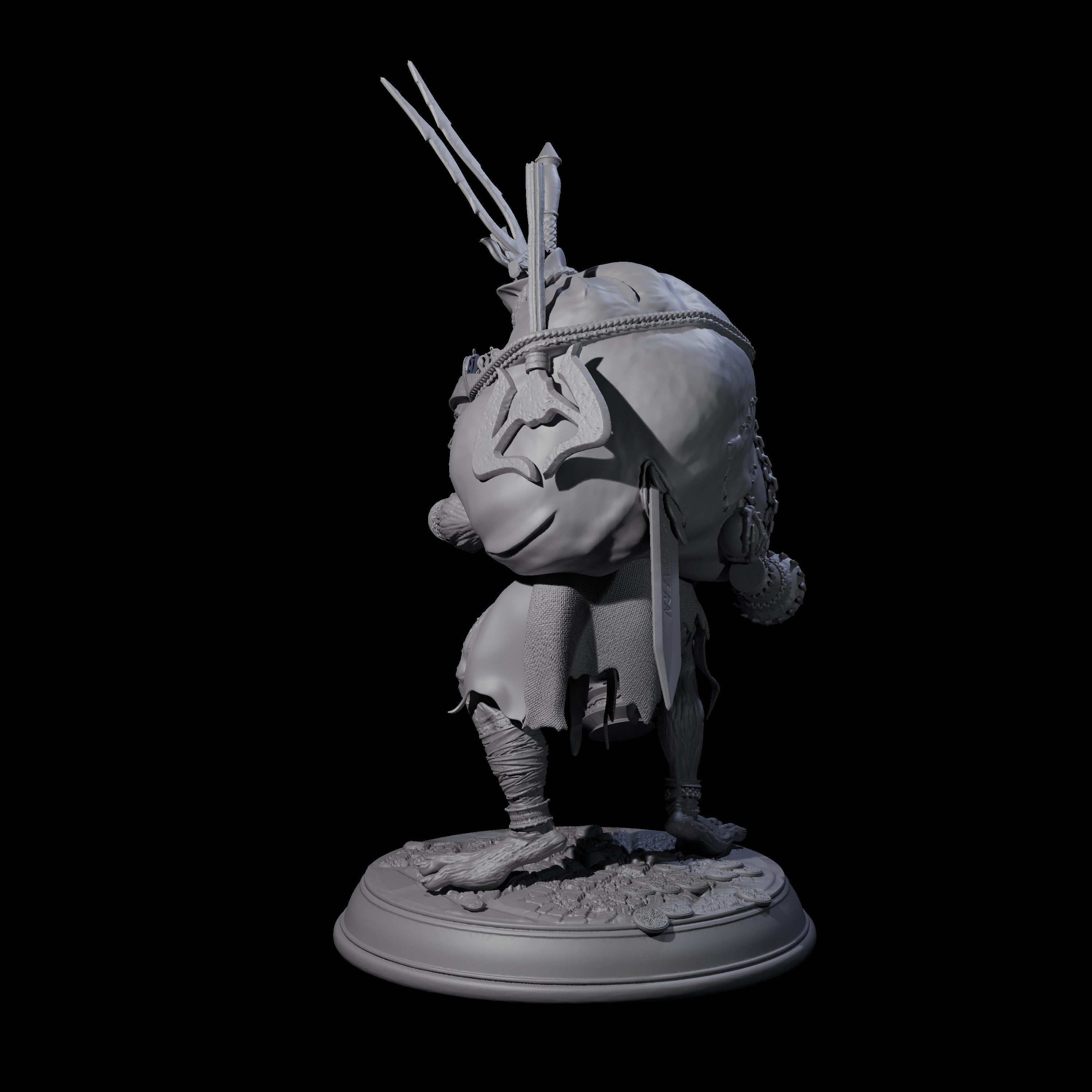 Plotting Loot Goblin Miniature for Dungeons and Dragons, Pathfinder or other TTRPGs