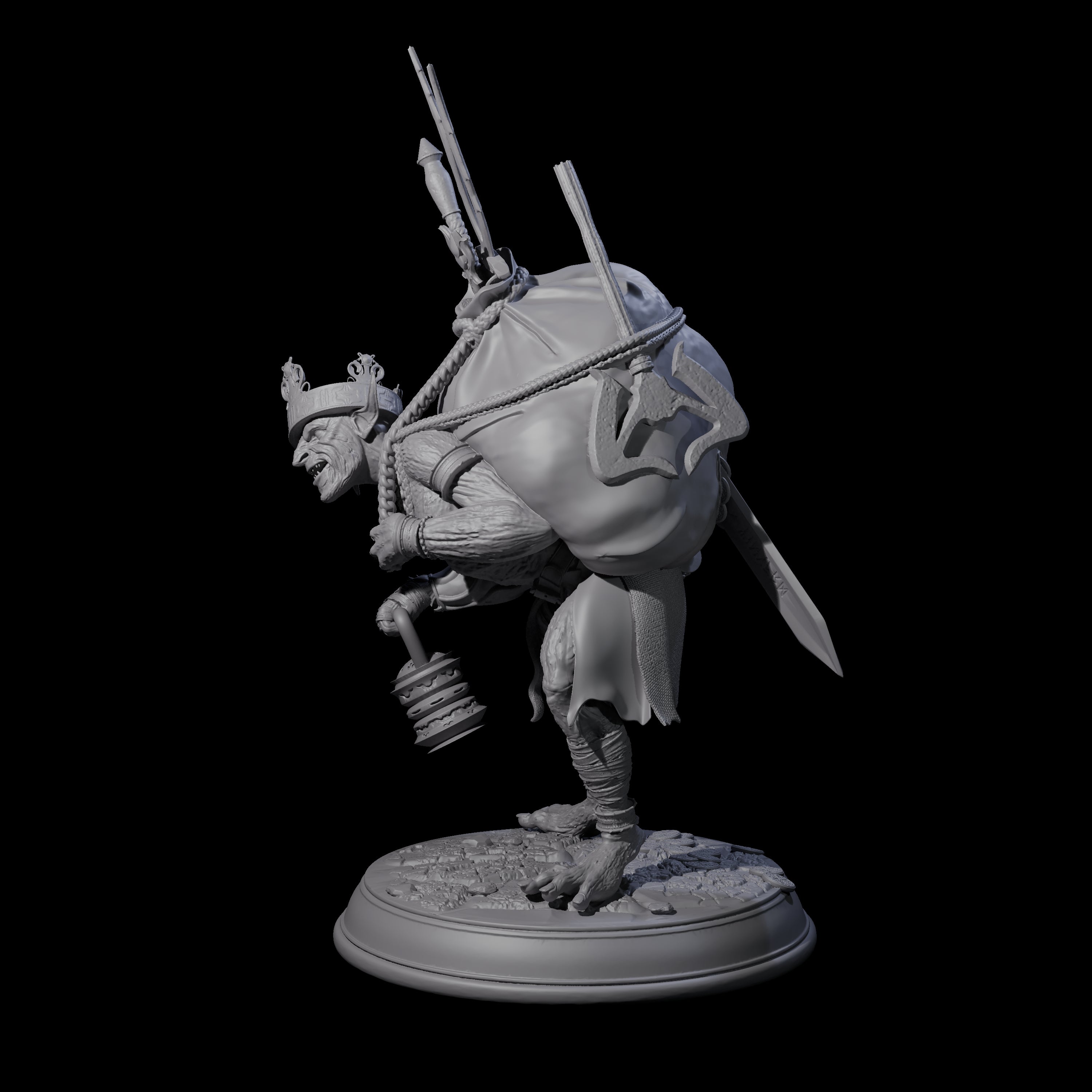 Plotting Loot Goblin Miniature for Dungeons and Dragons, Pathfinder or other TTRPGs