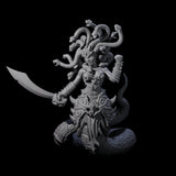 Plotting Medusa Miniature for Dungeons and Dragons, Pathfinder or other TTRPGs
