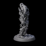 Plotting Orc Shaman Pin-up Miniature for Dungeons and Dragons, Pathfinder or other TTRPGs