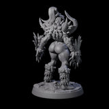 Plotting Orc Shaman Pin-up Miniature for Dungeons and Dragons, Pathfinder or other TTRPGs