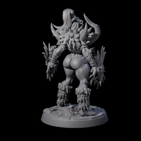 Plotting Orc Shaman Pin-up Miniature for Dungeons and Dragons, Pathfinder or other TTRPGs