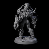Plotting Orc Shaman Pin-up Miniature for Dungeons and Dragons, Pathfinder or other TTRPGs