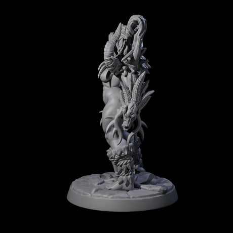 Plotting Orc Shaman Pin-up Miniature for Dungeons and Dragons, Pathfinder or other TTRPGs