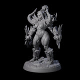 Plotting Orc Shaman Pin-up Miniature for Dungeons and Dragons, Pathfinder or other TTRPGs