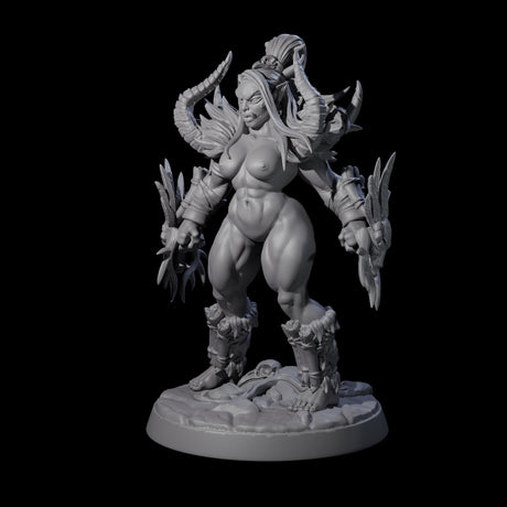 Plotting Orc Shaman Pin-up Miniature for Dungeons and Dragons, Pathfinder or other TTRPGs