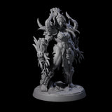 Plotting Orc Shaman Pin-up Miniature for Dungeons and Dragons, Pathfinder or other TTRPGs