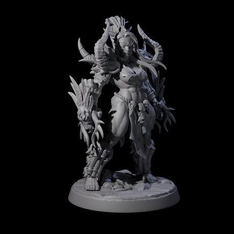 Plotting Orc Shaman Pin-up Miniature for Dungeons and Dragons, Pathfinder or other TTRPGs