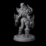 Plotting Orc Shaman Pin-up Miniature for Dungeons and Dragons, Pathfinder or other TTRPGs