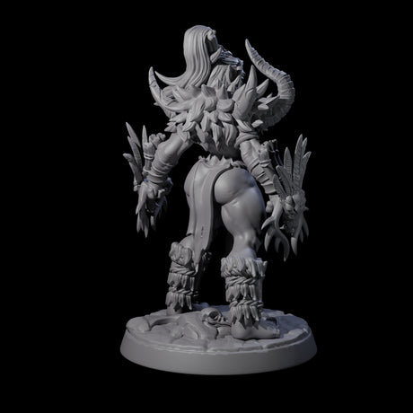 Plotting Orc Shaman Pin-up Miniature for Dungeons and Dragons, Pathfinder or other TTRPGs