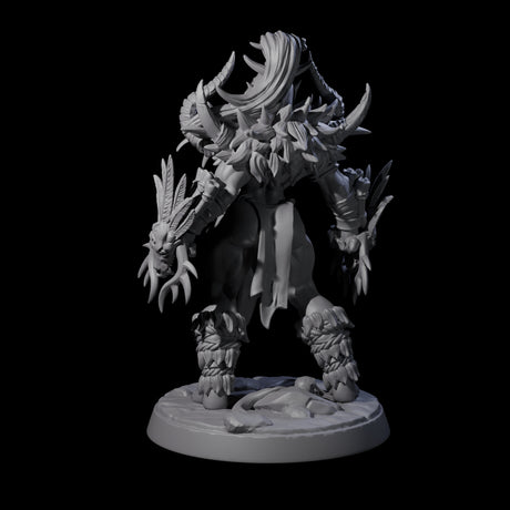 Plotting Orc Shaman Pin-up Miniature for Dungeons and Dragons, Pathfinder or other TTRPGs