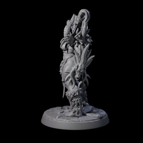 Plotting Orc Shaman Pin-up Miniature for Dungeons and Dragons, Pathfinder or other TTRPGs