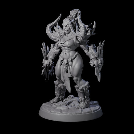 Plotting Orc Shaman Pin-up Miniature for Dungeons and Dragons, Pathfinder or other TTRPGs