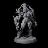 Plotting Orc Shaman Pin-up Miniature for Dungeons and Dragons, Pathfinder or other TTRPGs