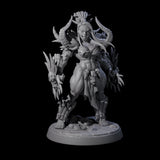 Plotting Orc Shaman Pin-up Miniature for Dungeons and Dragons, Pathfinder or other TTRPGs