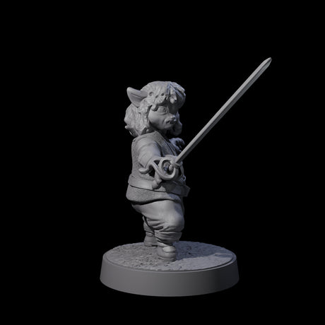 Pocket Sized Tabaxi Fighter Miniature for Dungeons and Dragons, Pathfinder or other TTRPGs