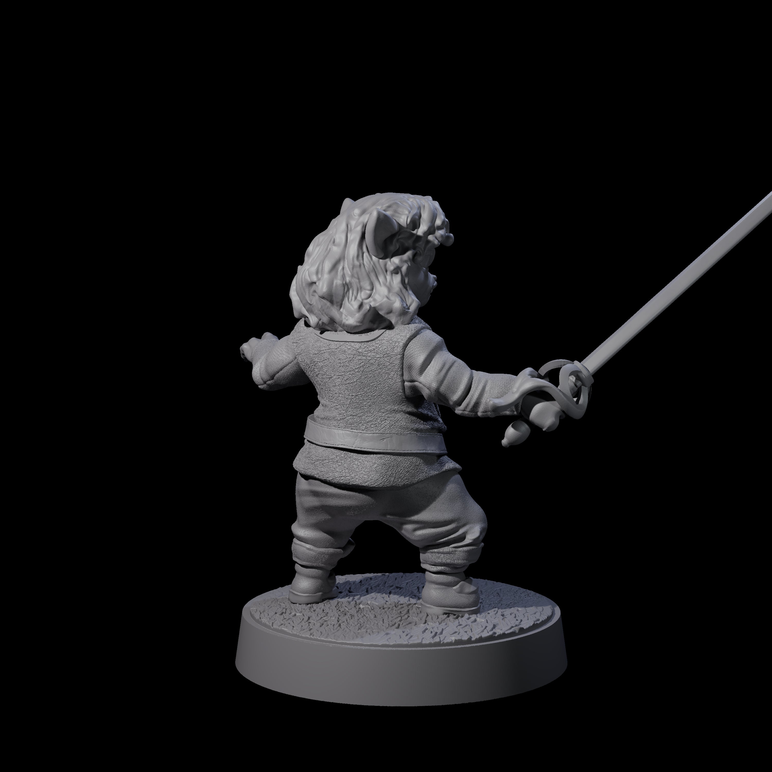 Pocket Sized Tabaxi Fighter Miniature for Dungeons and Dragons, Pathfinder or other TTRPGs