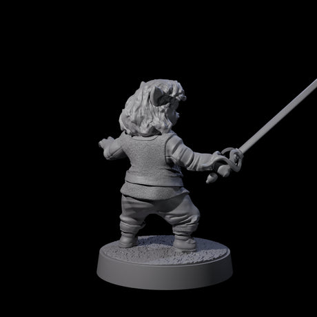Pocket Sized Tabaxi Fighter Miniature for Dungeons and Dragons, Pathfinder or other TTRPGs