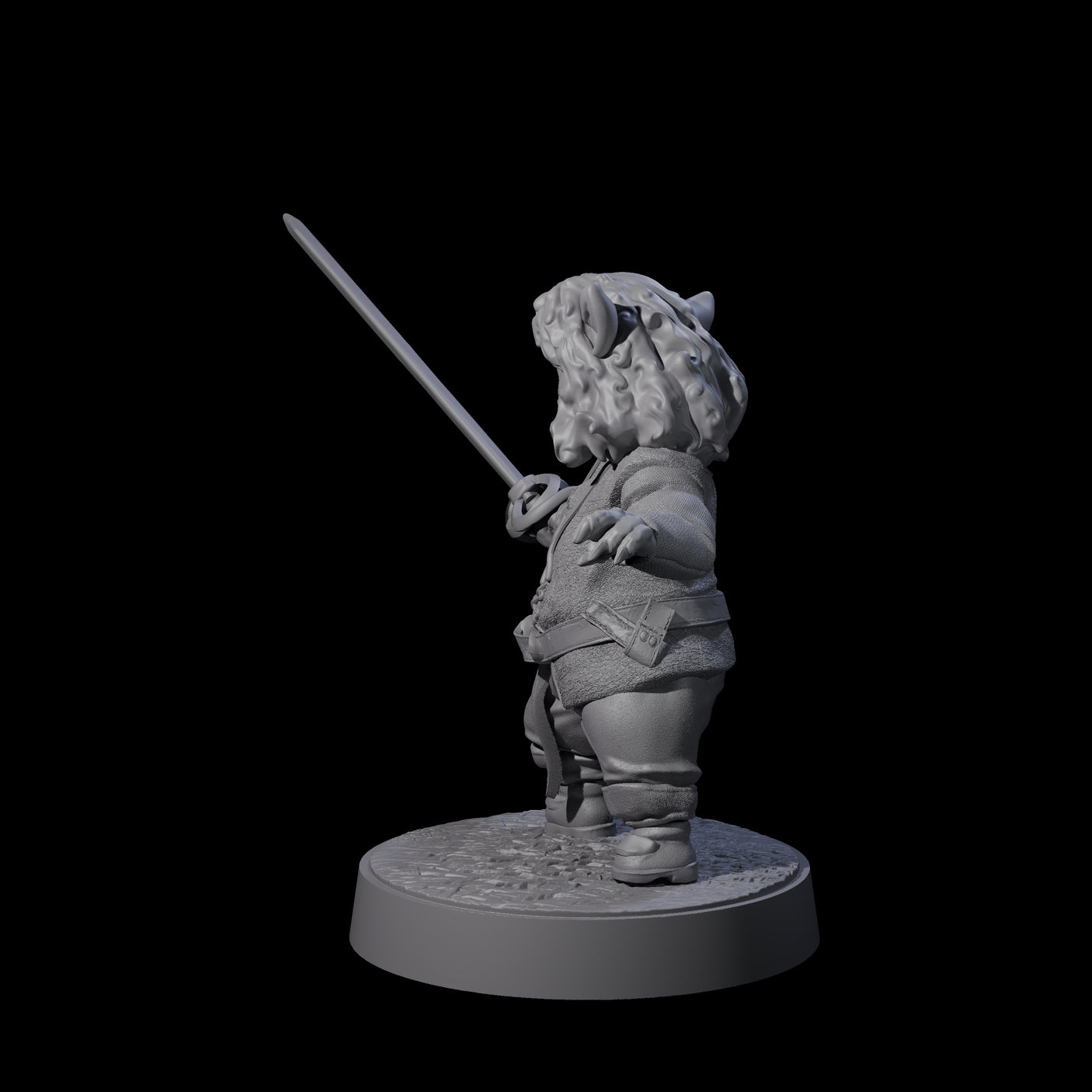 Pocket Sized Tabaxi Fighter Miniature for Dungeons and Dragons, Pathfinder or other TTRPGs