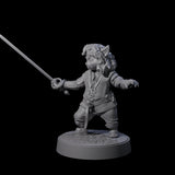 Pocket Sized Tabaxi Fighter Miniature for Dungeons and Dragons, Pathfinder or other TTRPGs