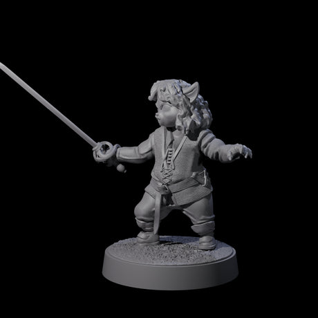Pocket Sized Tabaxi Fighter Miniature for Dungeons and Dragons, Pathfinder or other TTRPGs