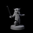 Pocket Sized Tabaxi Fighter Miniature for Dungeons and Dragons, Pathfinder or other TTRPGs