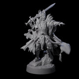Pointing Armoured Dreadlord Miniature for Dungeons and Dragons, Pathfinder or other TTRPGs