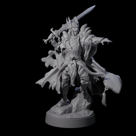Pointing Armoured Dreadlord Miniature for Dungeons and Dragons, Pathfinder or other TTRPGs