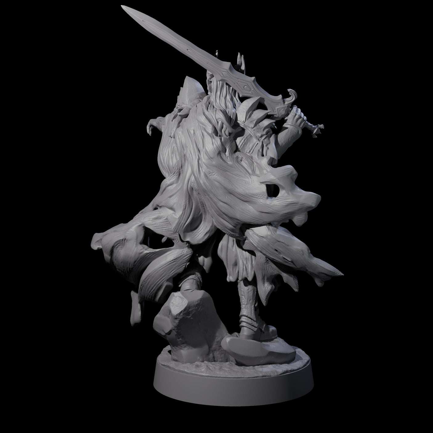 Pointing Armoured Dreadlord Miniature for Dungeons and Dragons, Pathfinder or other TTRPGs