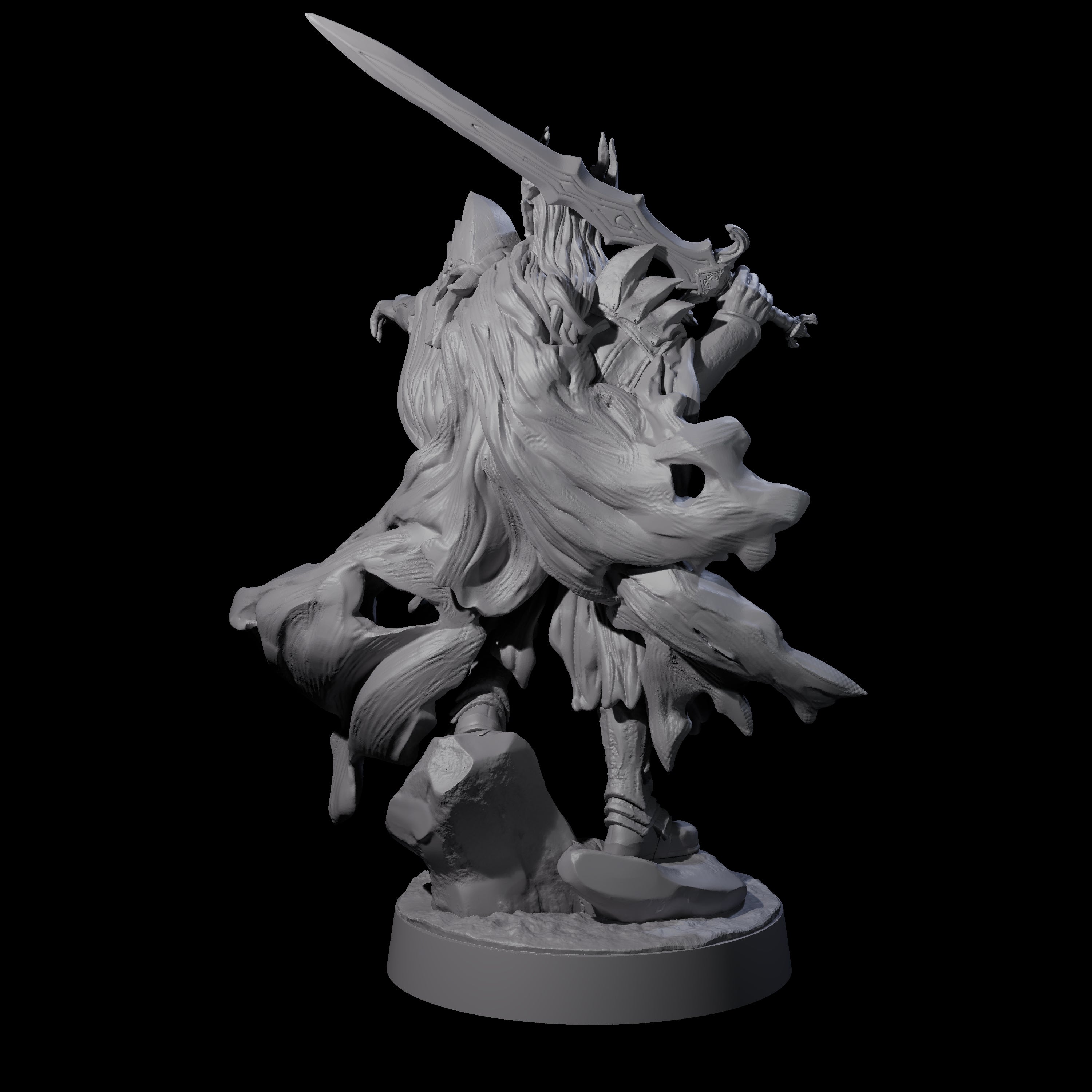 Pointing Armoured Dreadlord Miniature for Dungeons and Dragons, Pathfinder or other TTRPGs