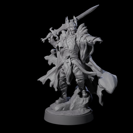 Pointing Armoured Dreadlord Miniature for Dungeons and Dragons, Pathfinder or other TTRPGs