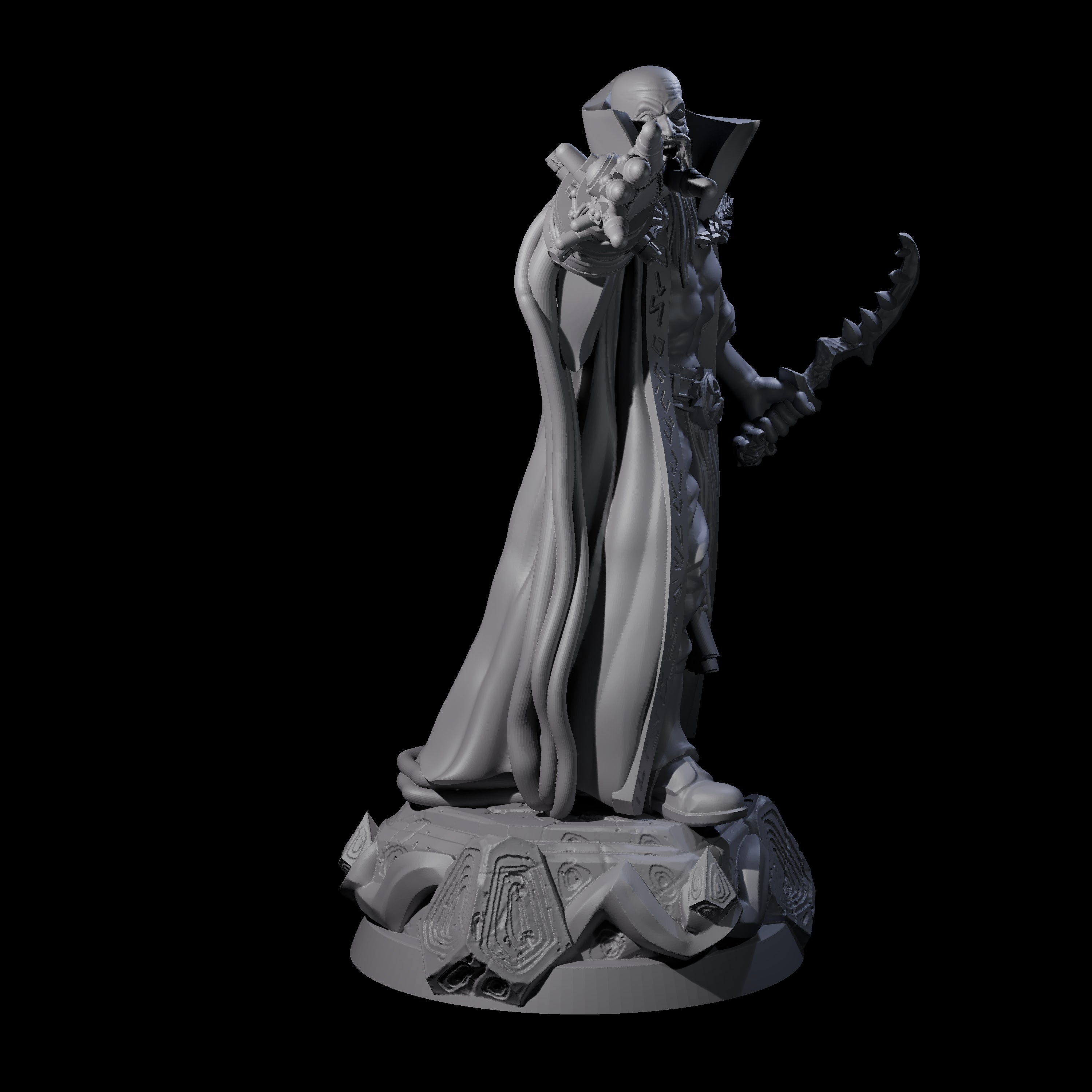 Pointing Human Cultist Miniature for Dungeons and Dragons, Pathfinder or other TTRPGs