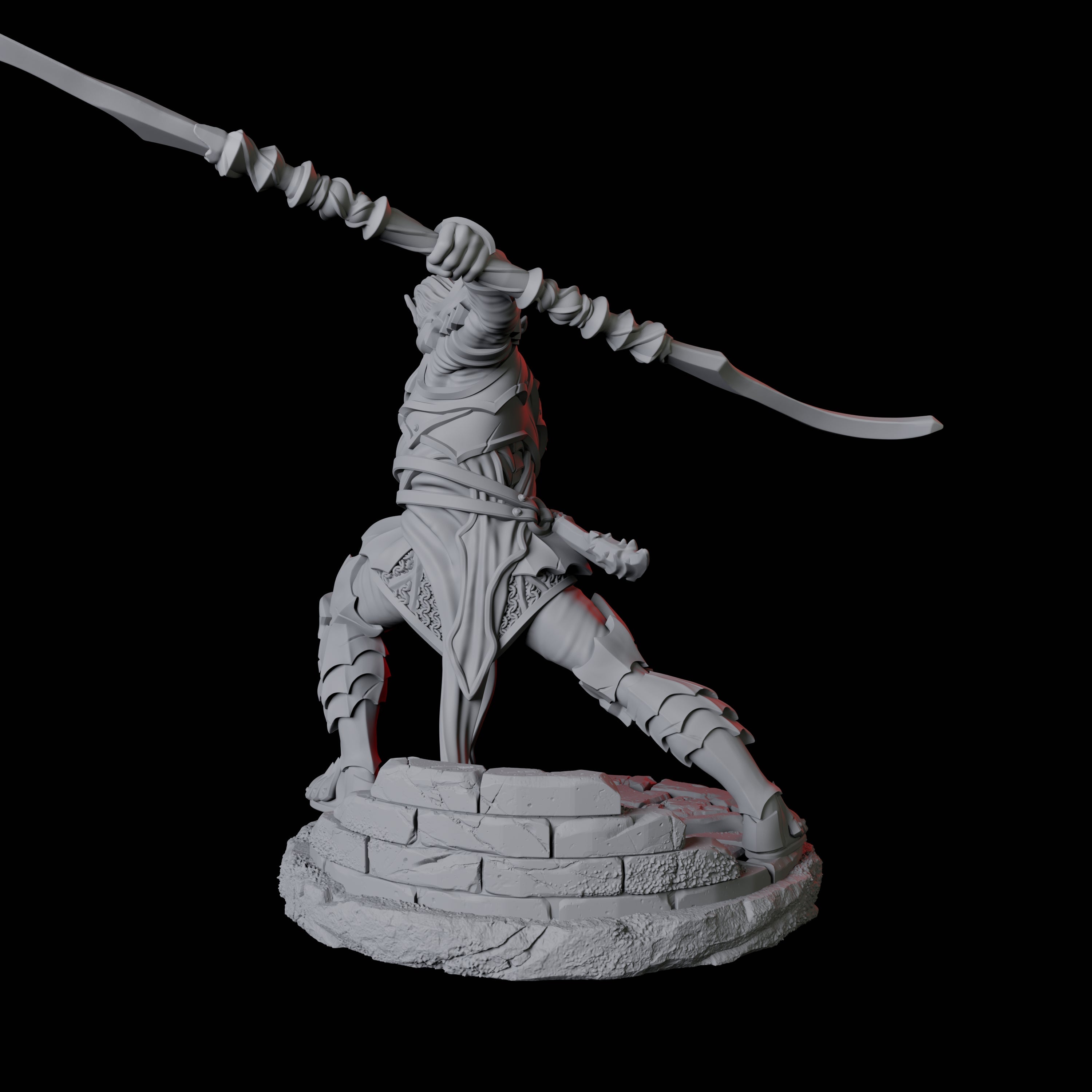 Poised Fighter A Miniature for Dungeons and Dragons, Pathfinder or other TTRPGs