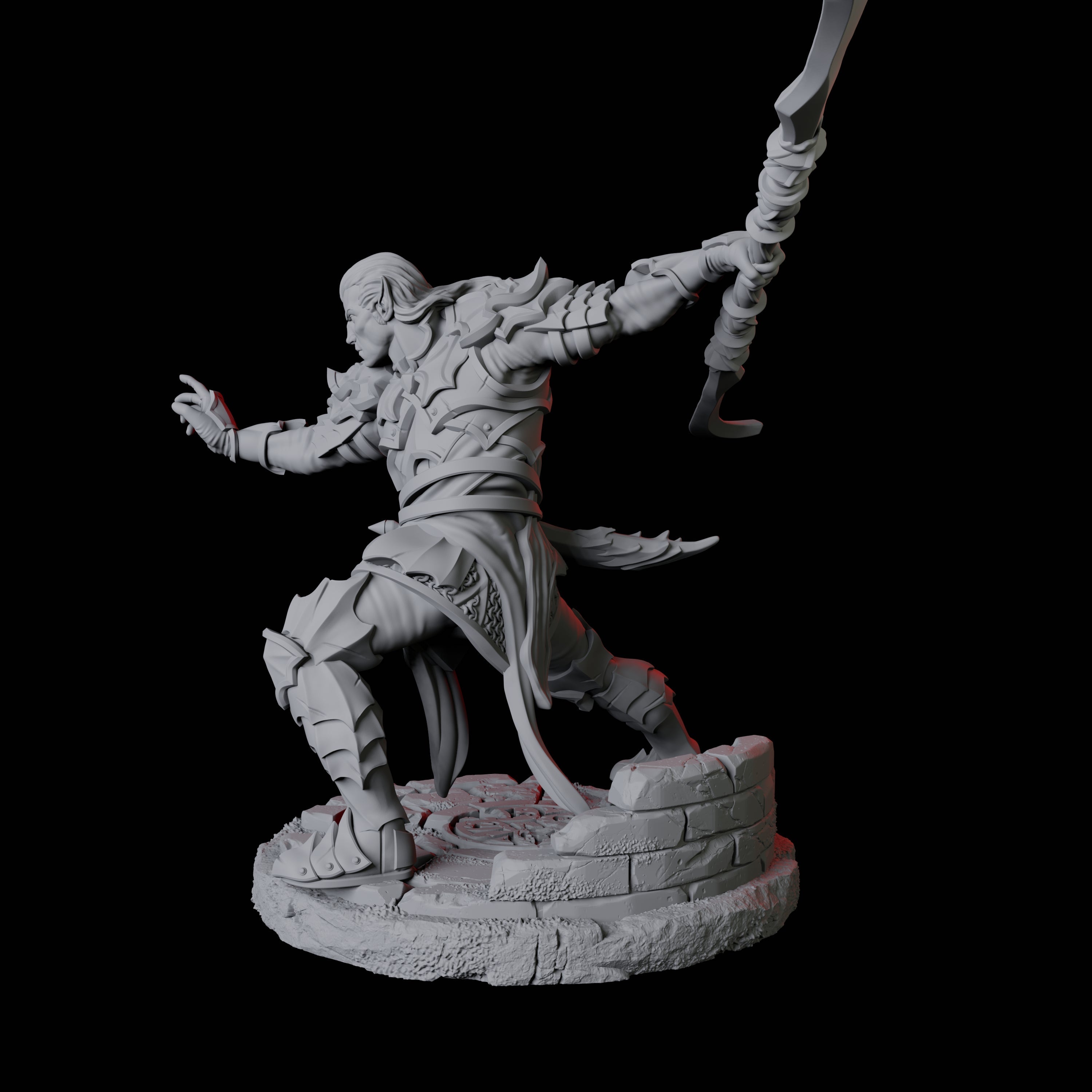 Poised Fighter A Miniature for Dungeons and Dragons, Pathfinder or other TTRPGs