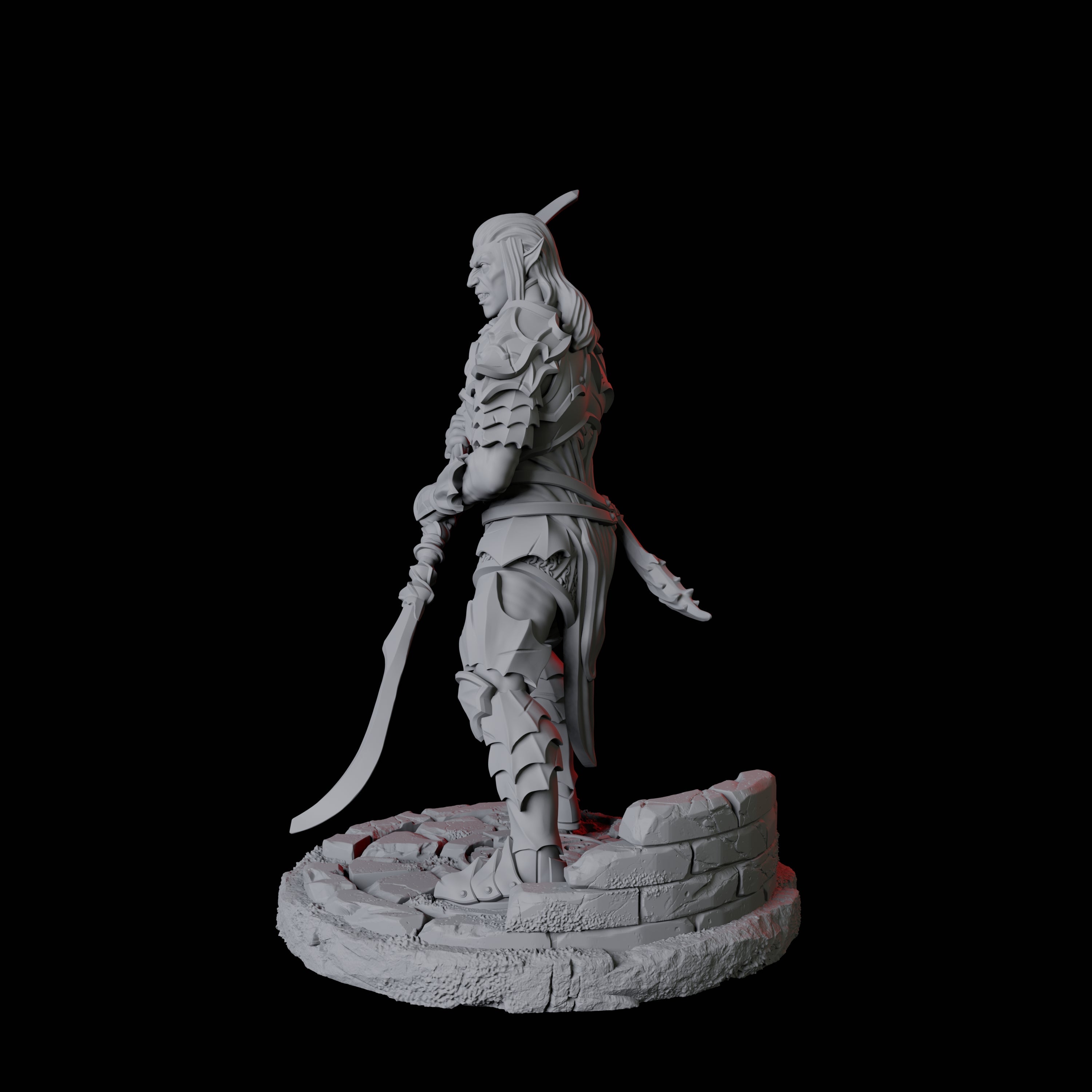 Poised Fighter B Miniature for Dungeons and Dragons, Pathfinder or other TTRPGs