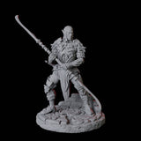 Poised Fighter B Miniature for Dungeons and Dragons, Pathfinder or other TTRPGs