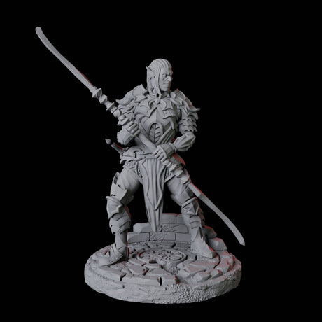 Poised Fighter B Miniature for Dungeons and Dragons, Pathfinder or other TTRPGs