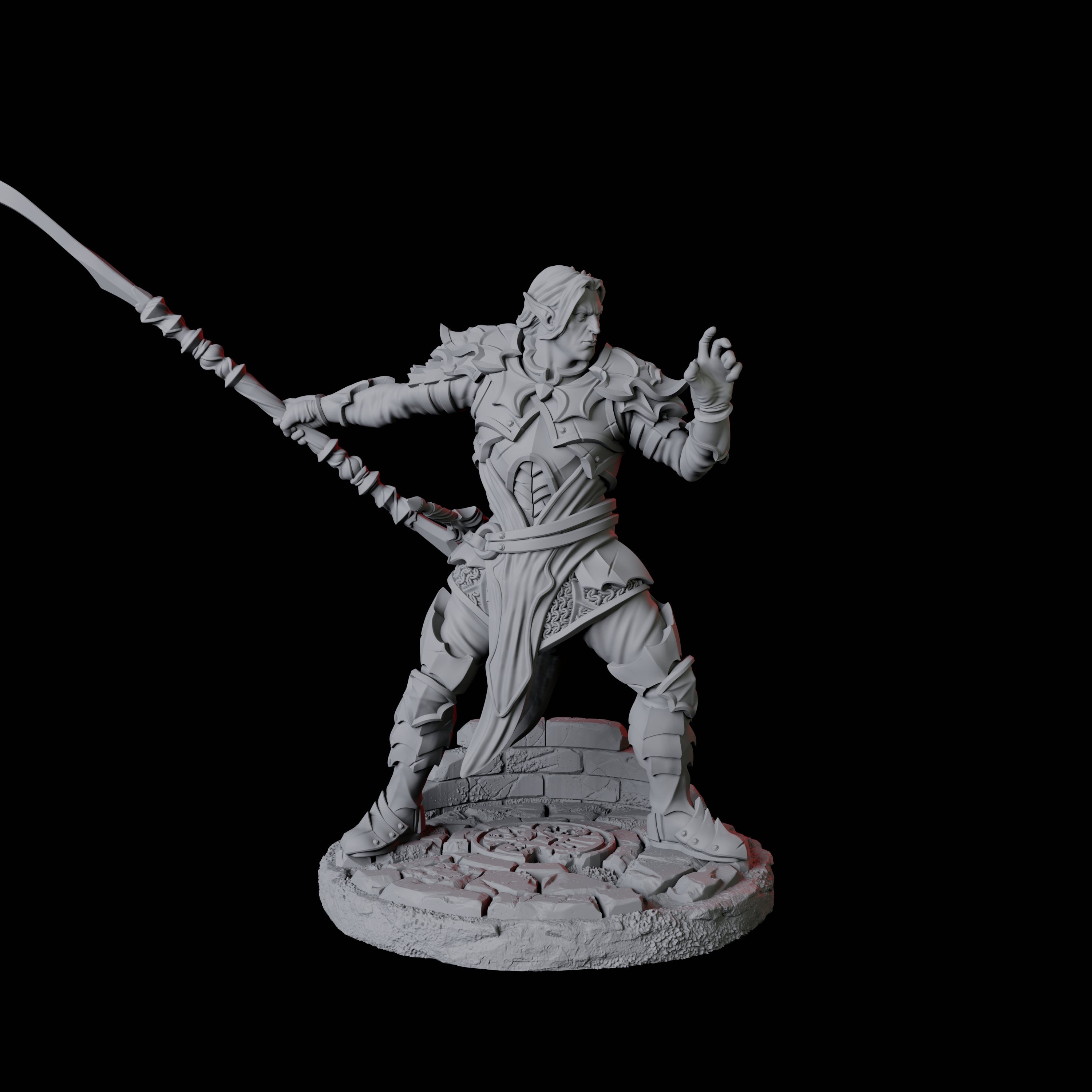 Poised Fighter C Miniature for Dungeons and Dragons, Pathfinder or other TTRPGs