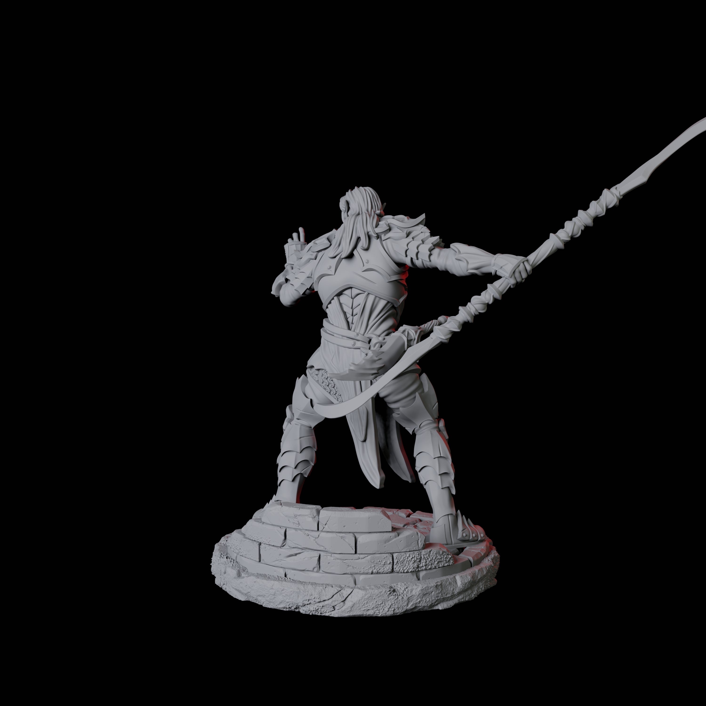 Poised Fighter C Miniature for Dungeons and Dragons, Pathfinder or other TTRPGs