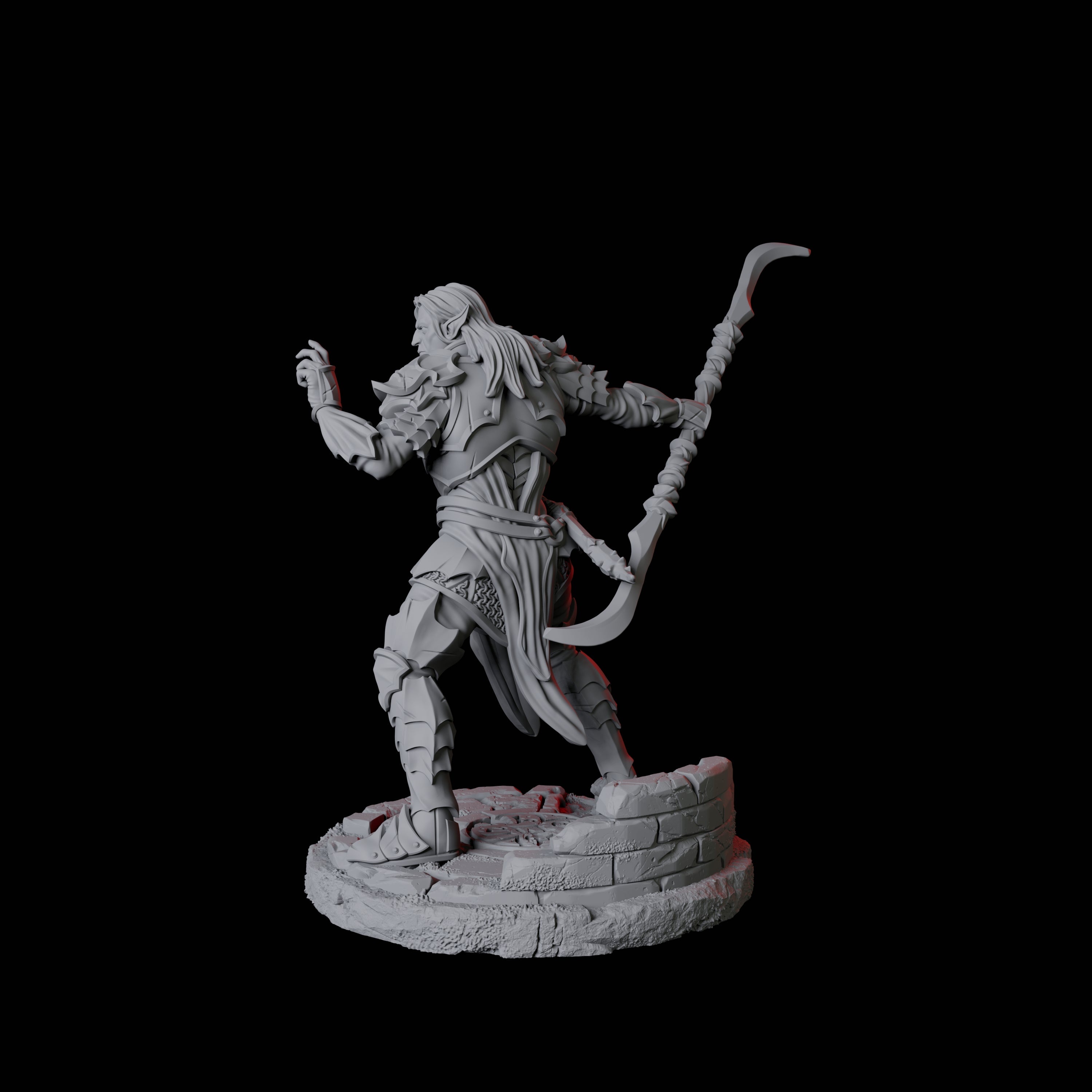 Poised Fighter C Miniature for Dungeons and Dragons, Pathfinder or other TTRPGs