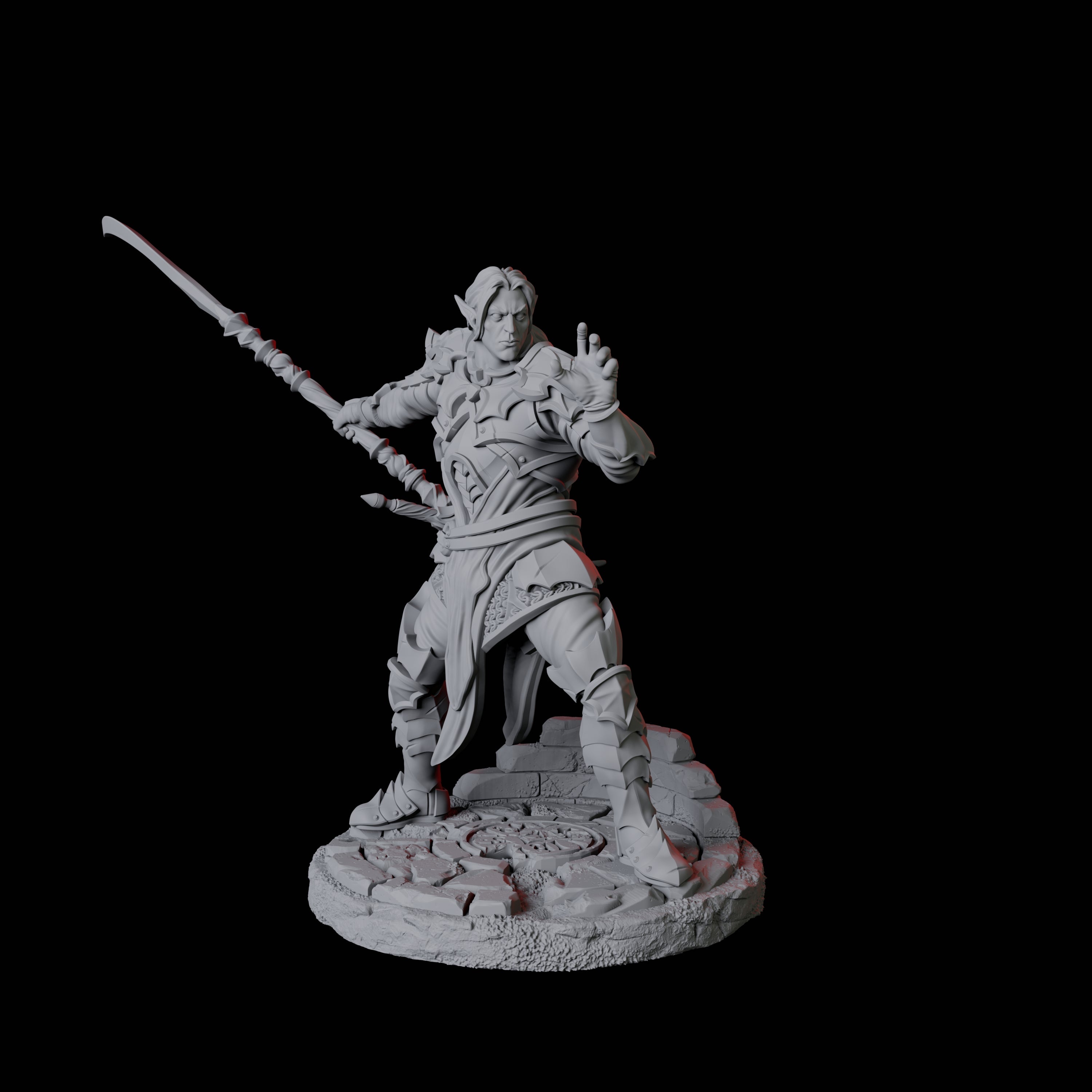 Poised Fighter C Miniature for Dungeons and Dragons, Pathfinder or other TTRPGs