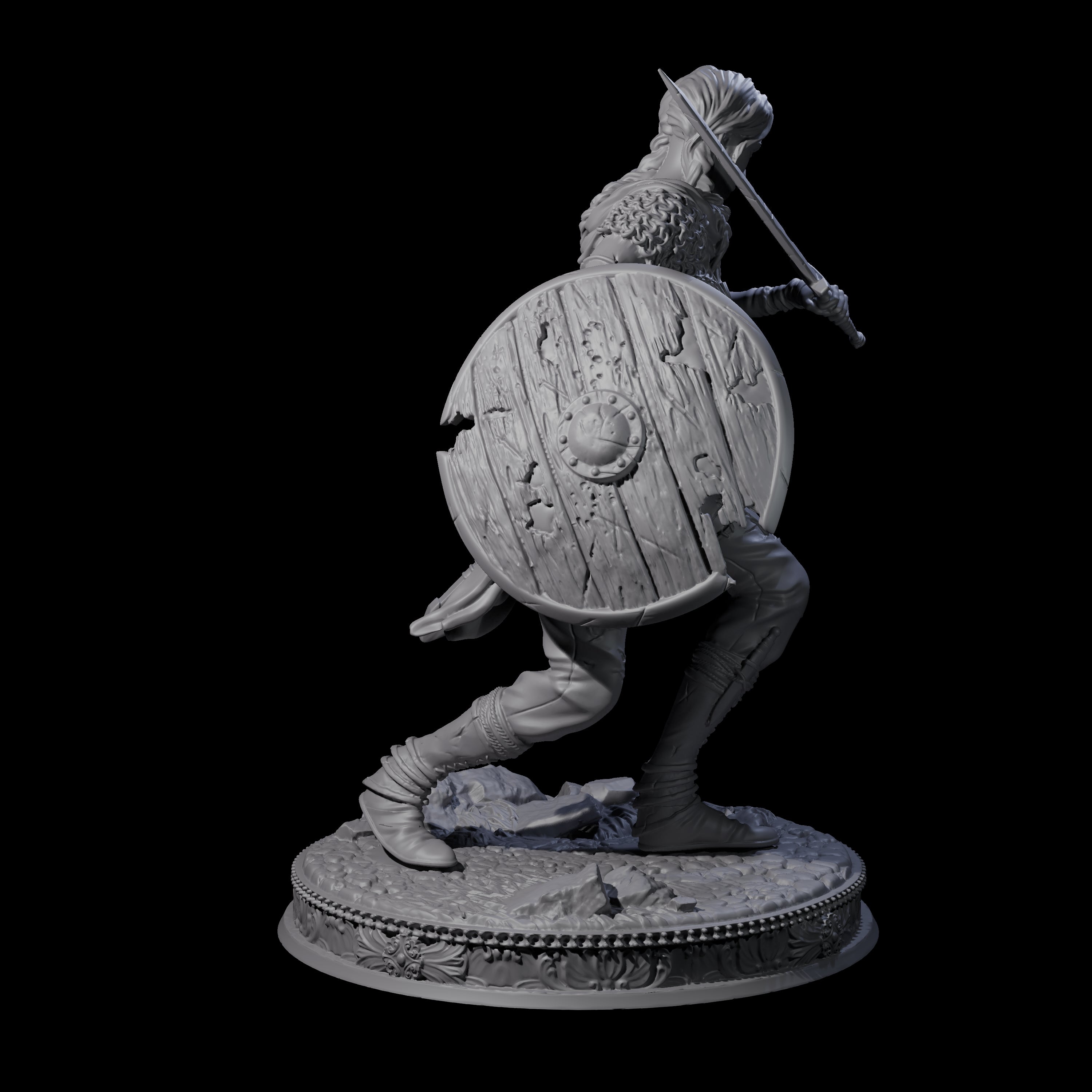 Poised Fighter Miniature for Dungeons and Dragons, Pathfinder or other TTRPGs