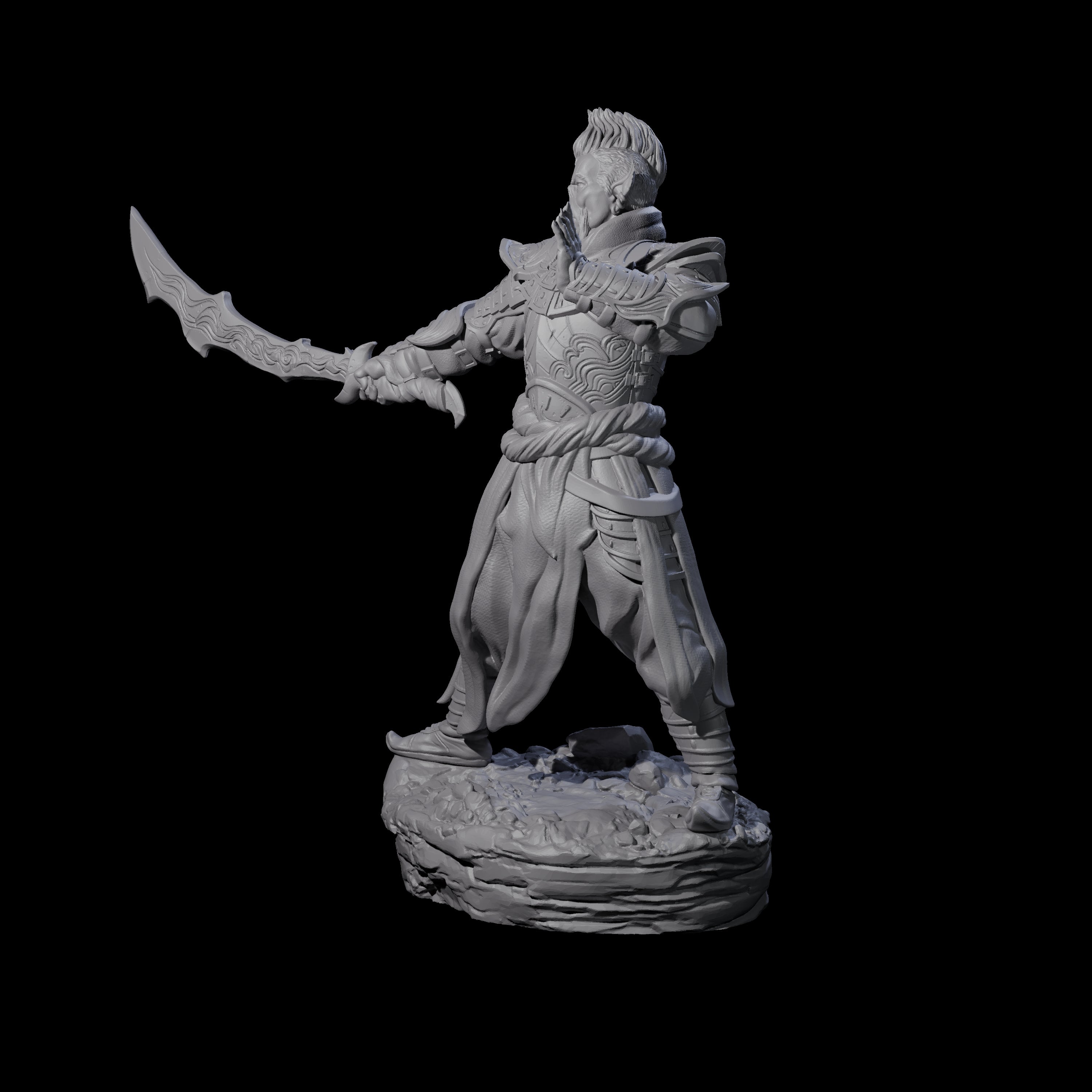Poised Githyanki Warrior Miniature for Dungeons and Dragons, Pathfinder or other TTRPGs