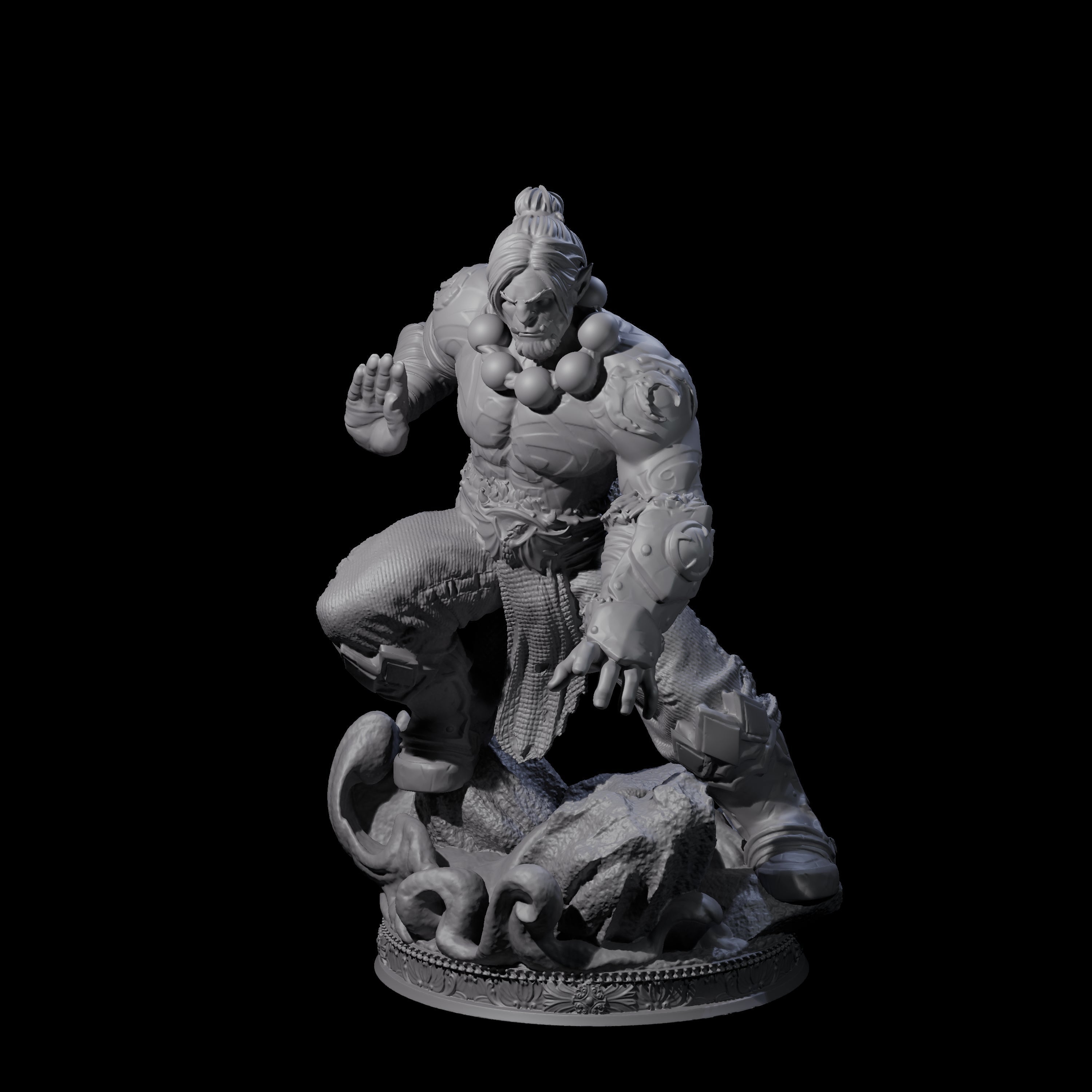 Poised Monk Miniature for Dungeons and Dragons, Pathfinder or other TTRPGs