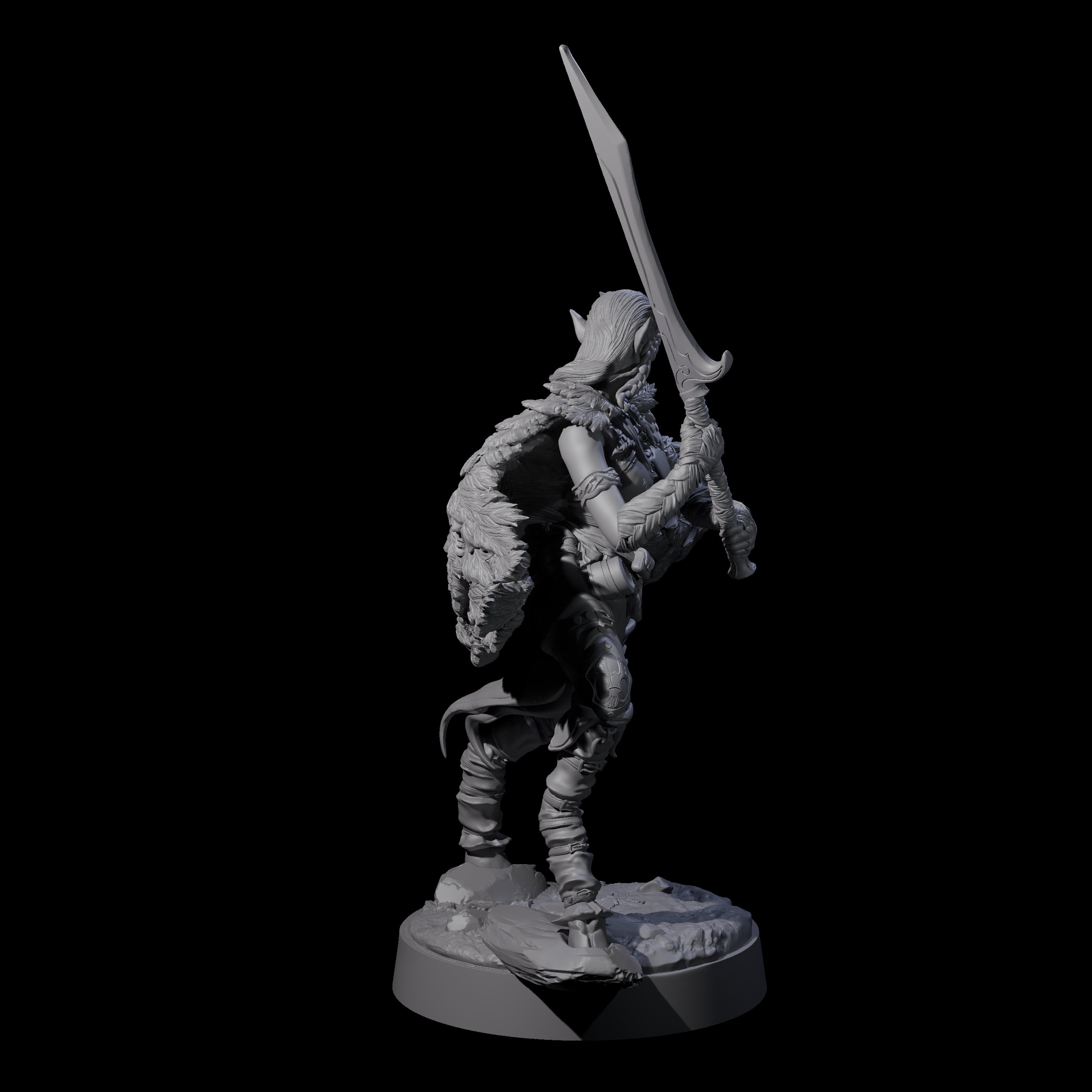 Poised Satyr Gladewarden B Miniature for Dungeons and Dragons, Pathfinder or other TTRPGs