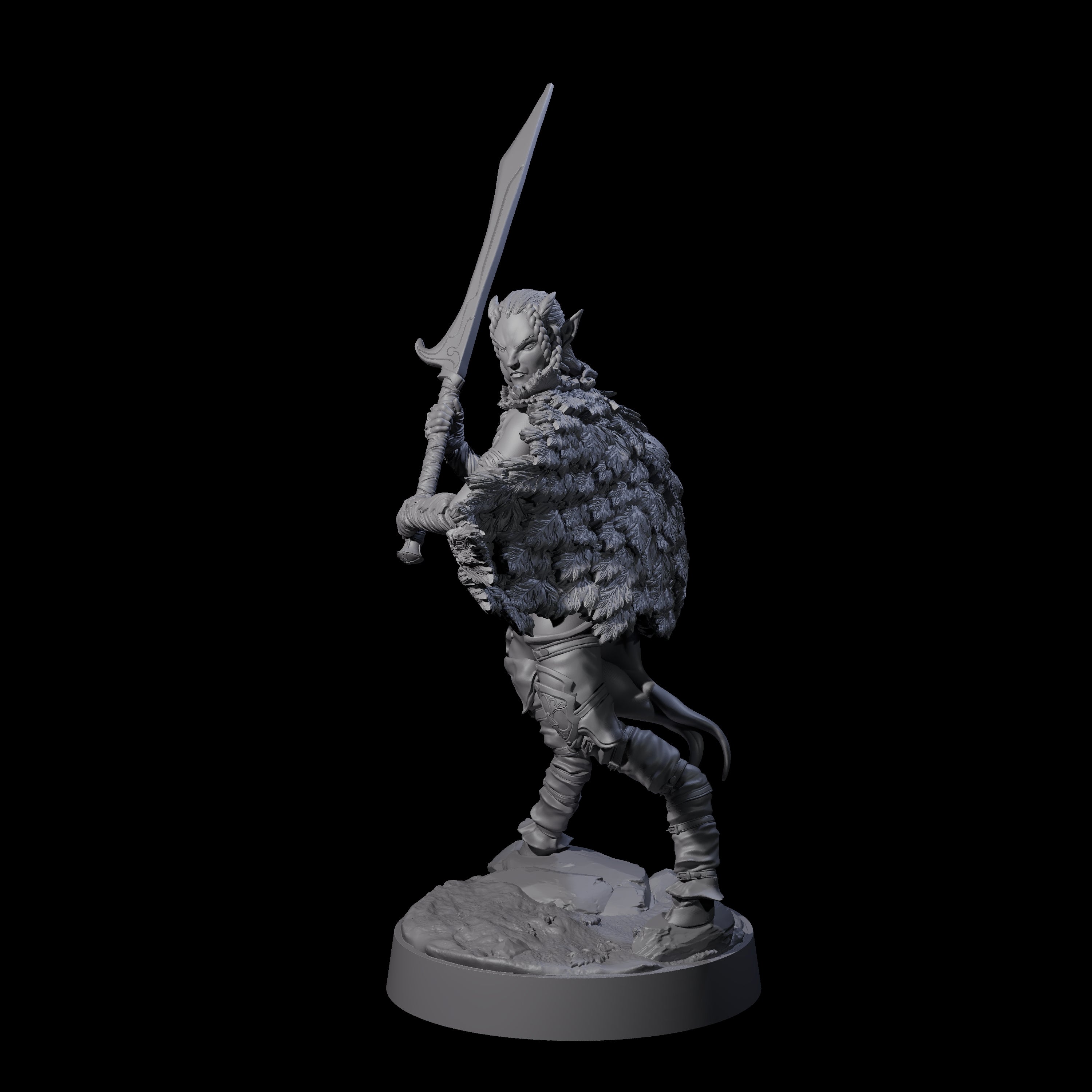 Poised Satyr Gladewarden B Miniature for Dungeons and Dragons, Pathfinder or other TTRPGs