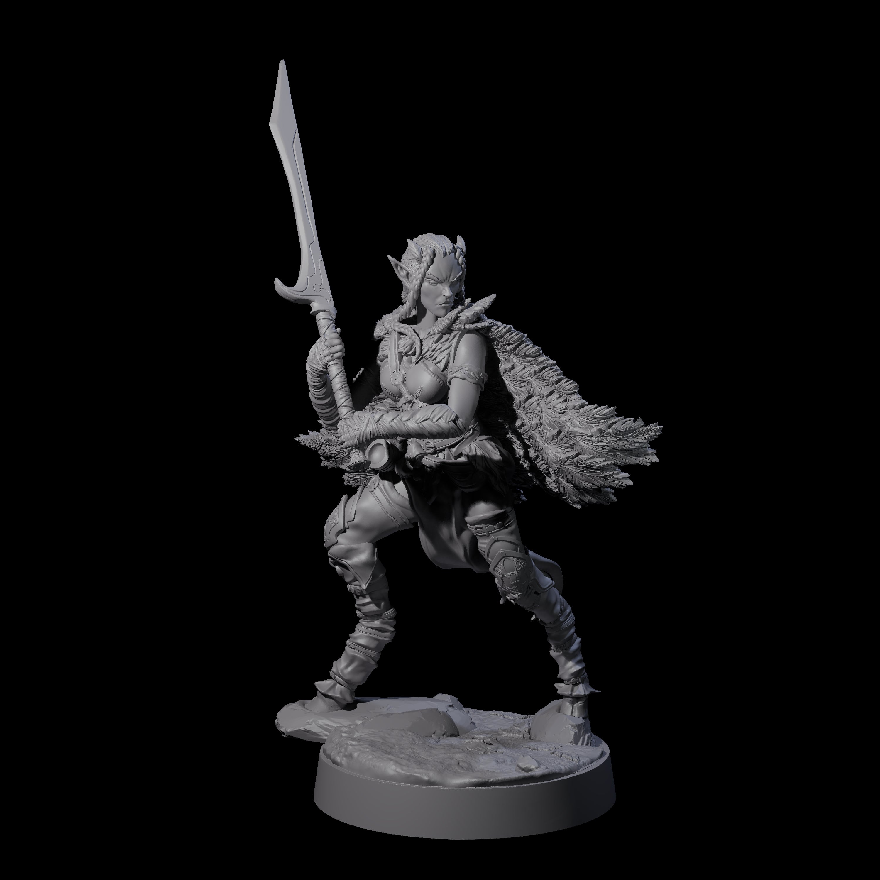 Poised Satyr Gladewarden B Miniature for Dungeons and Dragons, Pathfinder or other TTRPGs