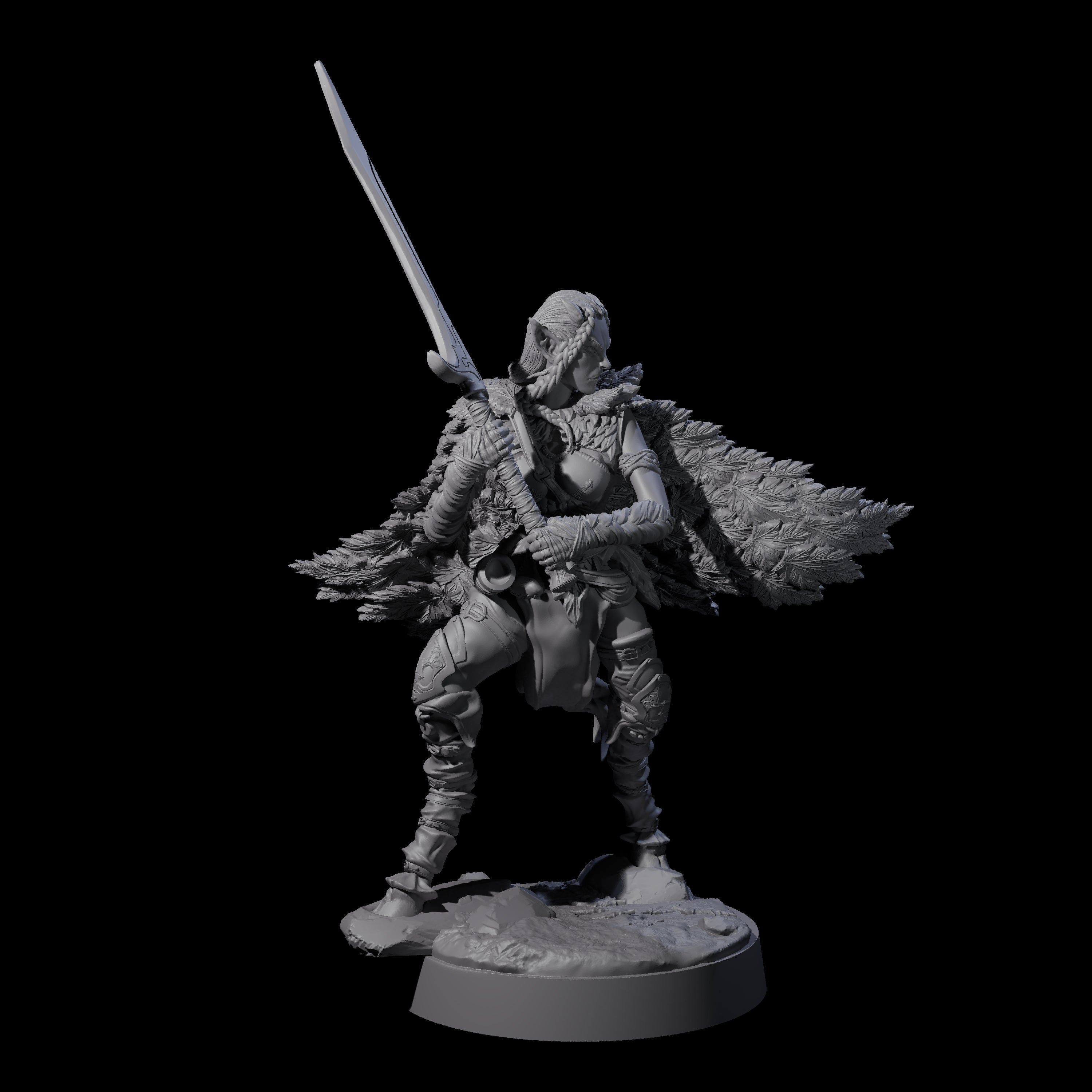 Poised Satyr Gladewarden B Miniature for Dungeons and Dragons, Pathfinder or other TTRPGs